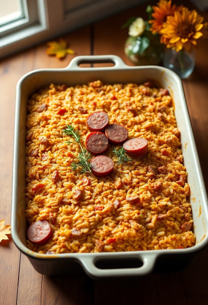 hearty rice sausage dish
