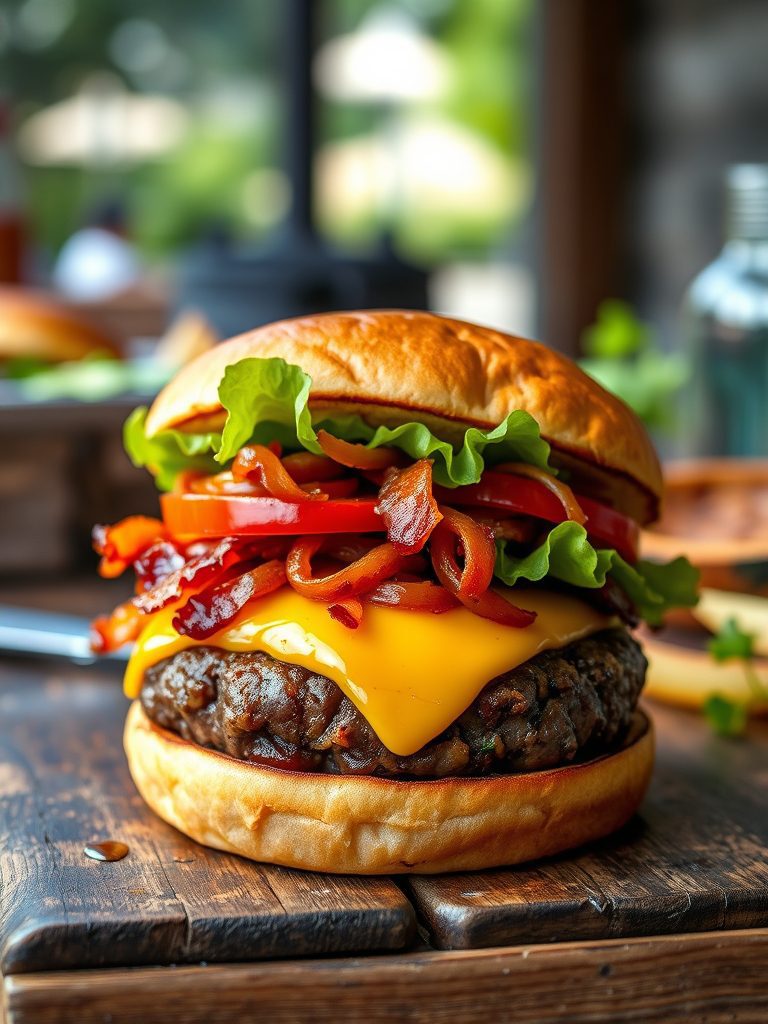 juicy beef patty burger