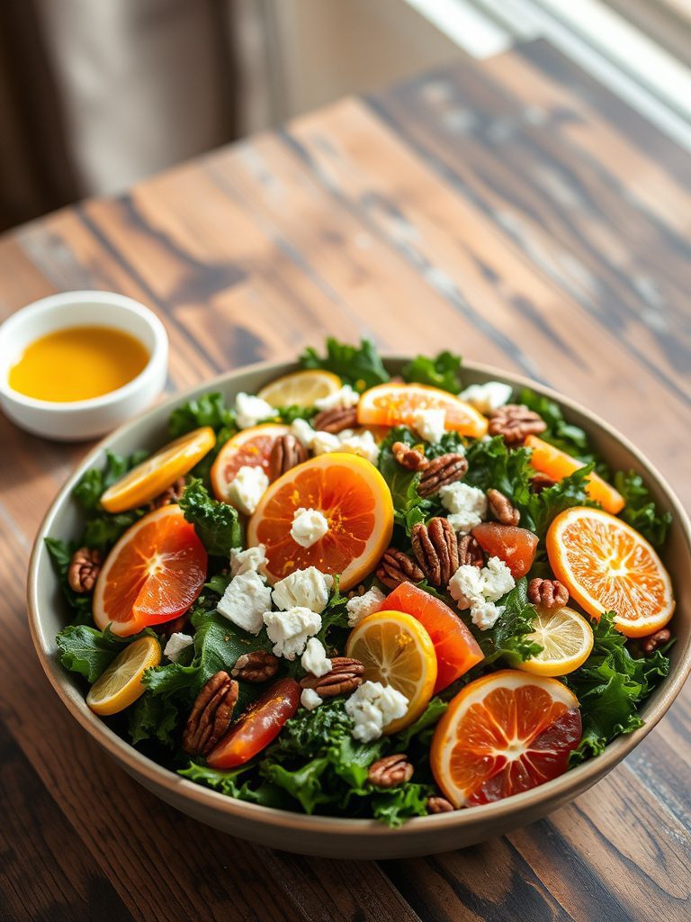 kale and citrus mix