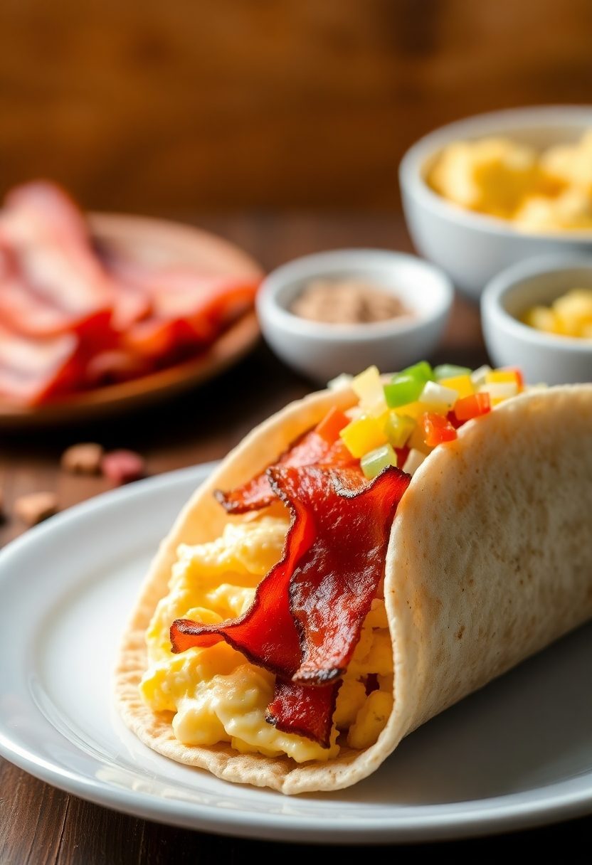 keto bacon breakfast tacos