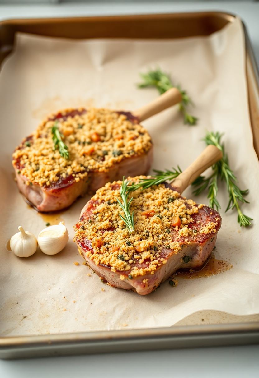 lamb chops herb crust