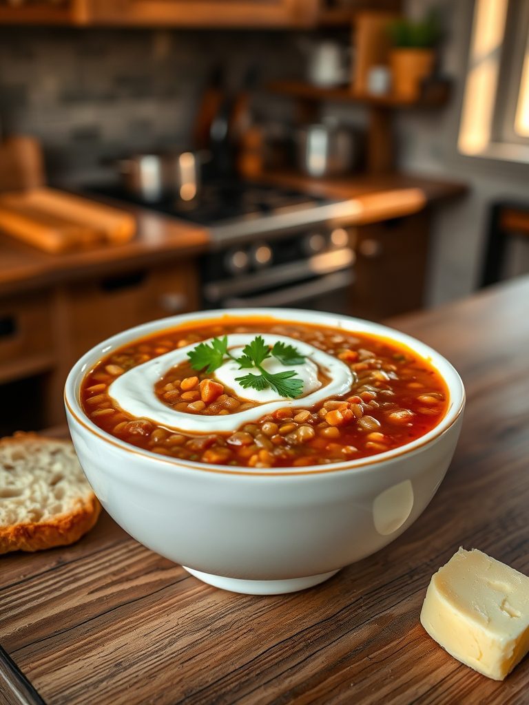 lentil soup for dinner