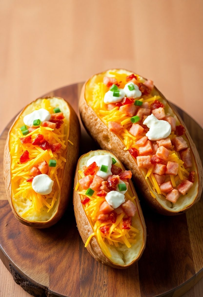 loaded potato is delicious