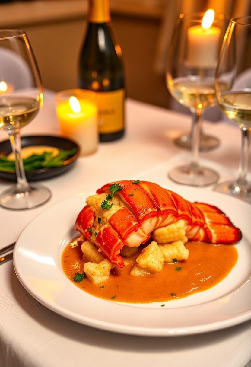 lobster in rich sauce