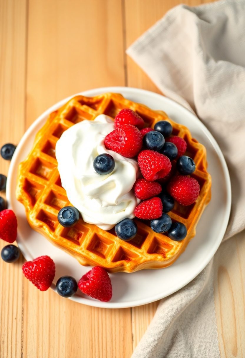 low carb berry waffles