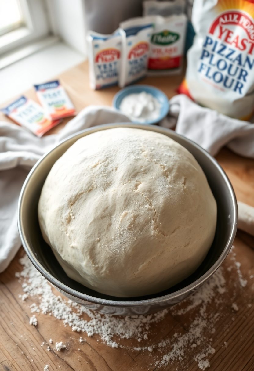 making pizza with yeast