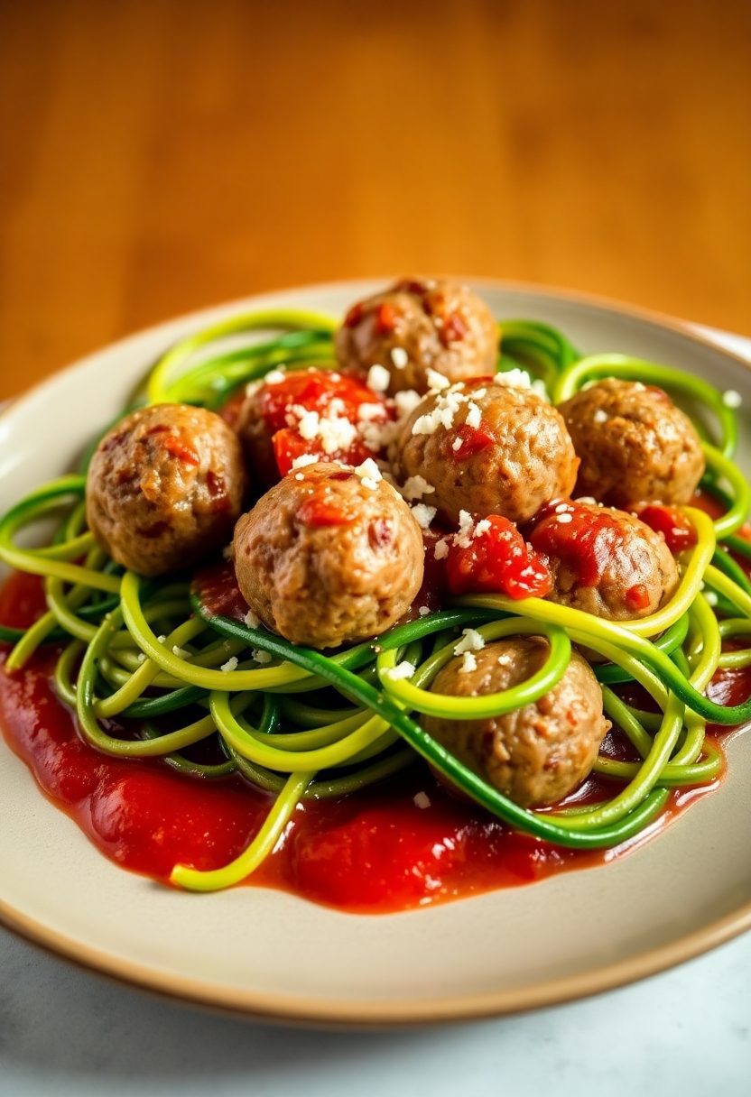 meatballs with zucchini noodles