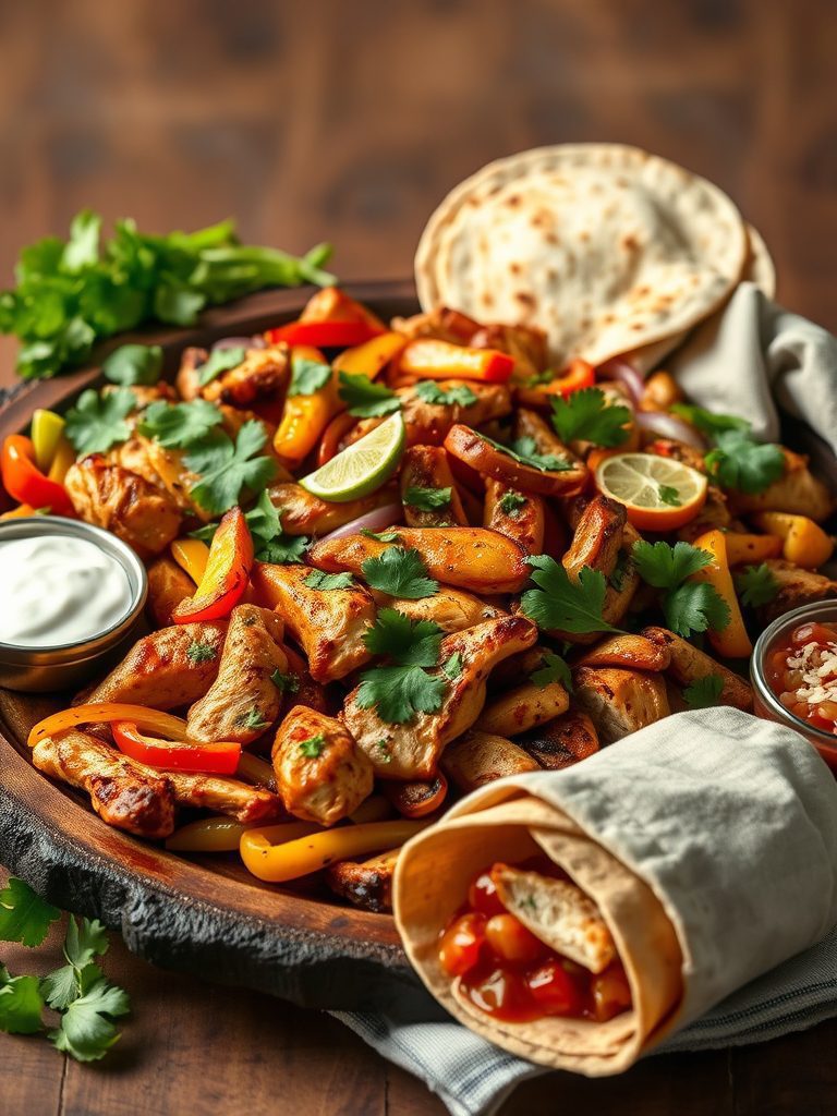 mexican chicken fajita dish