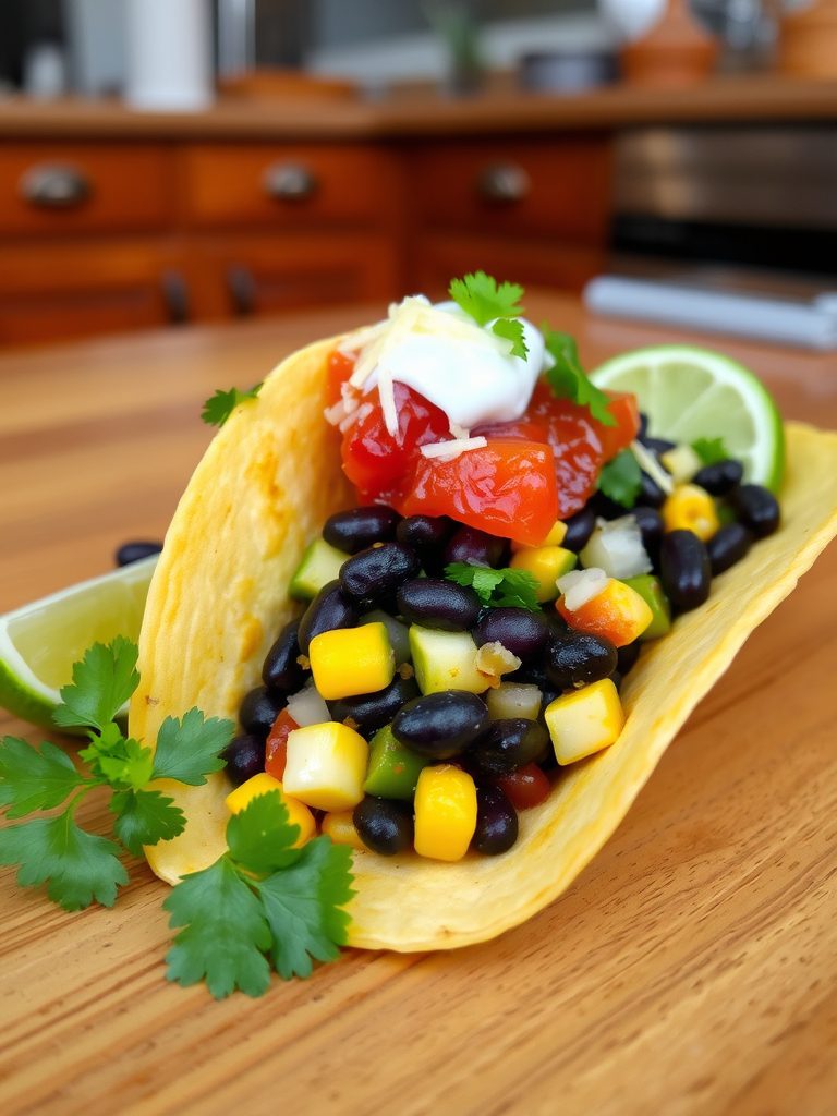 mexican food bean tacos