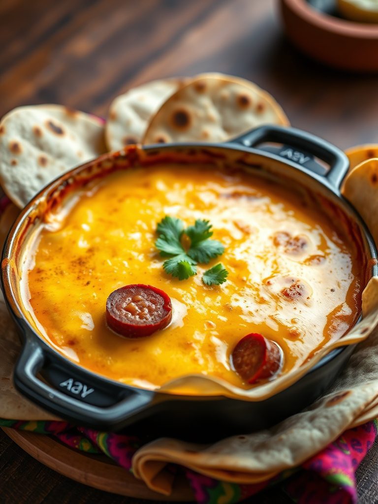 mexican melted cheese dish