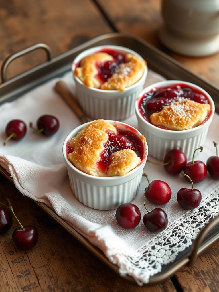 miniature cherry dessert cups