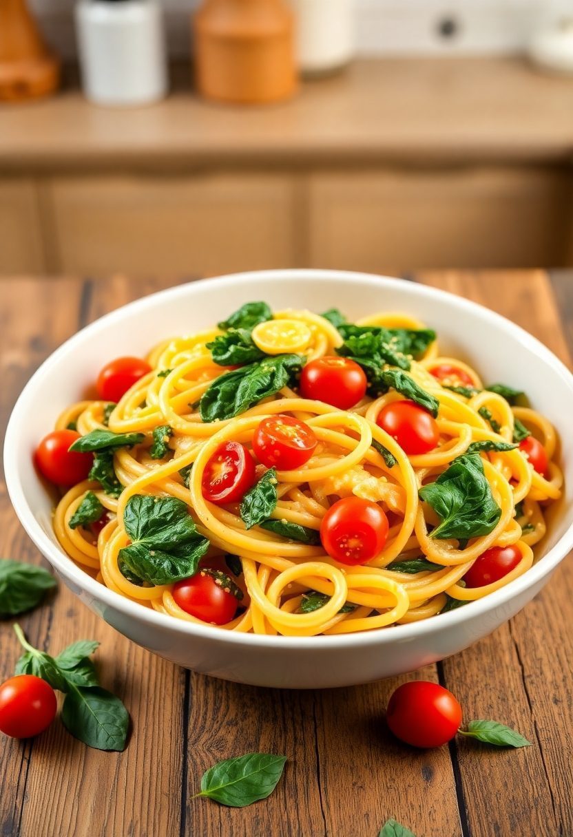 pasta with cheesy sauce