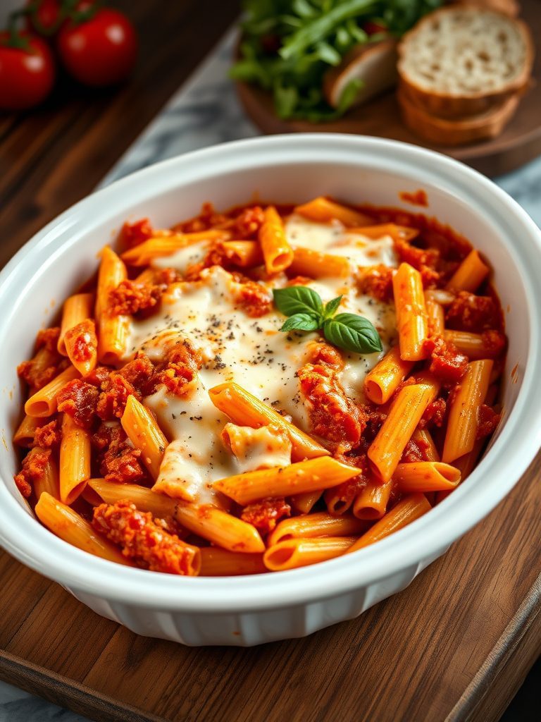 pasta with creamy sauce