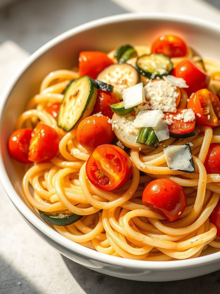 pasta with roasted vegetables