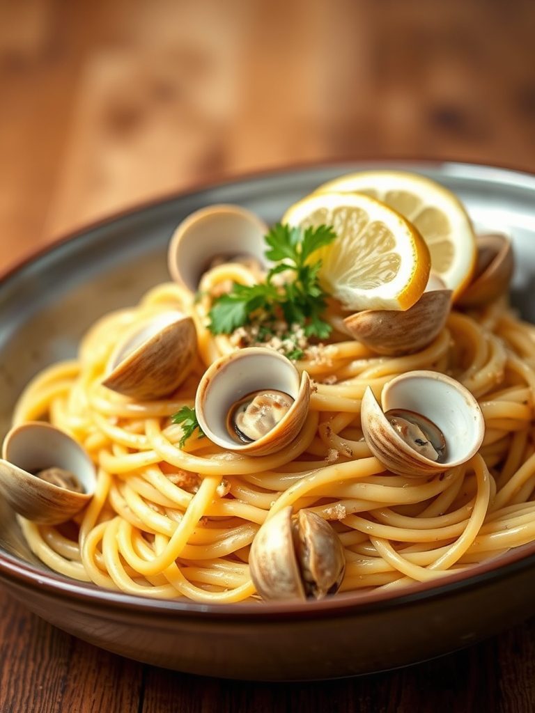 pasta with seafood dish