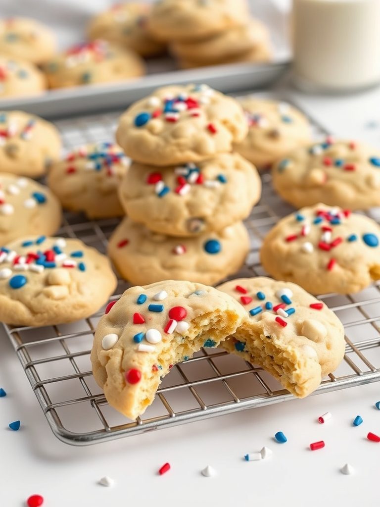 patriotic white chocolate cookies