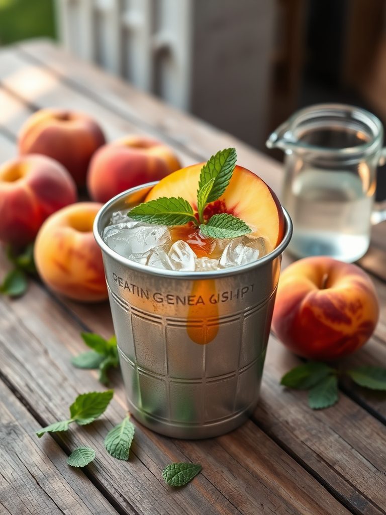 peach flavored mint drink