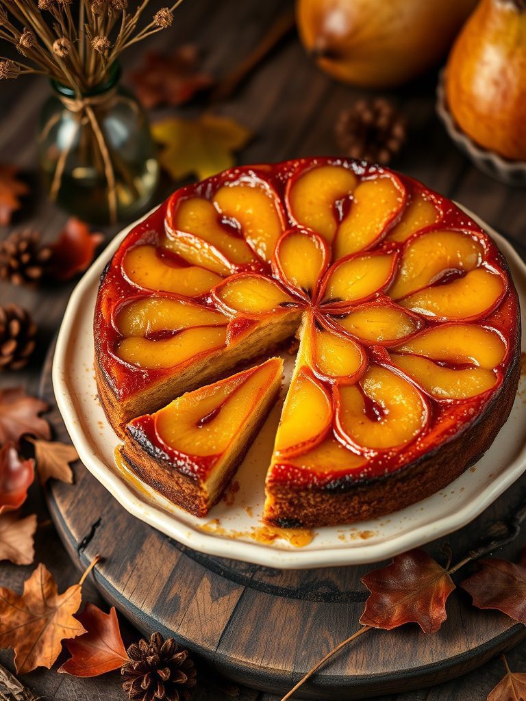 pear upside down cake