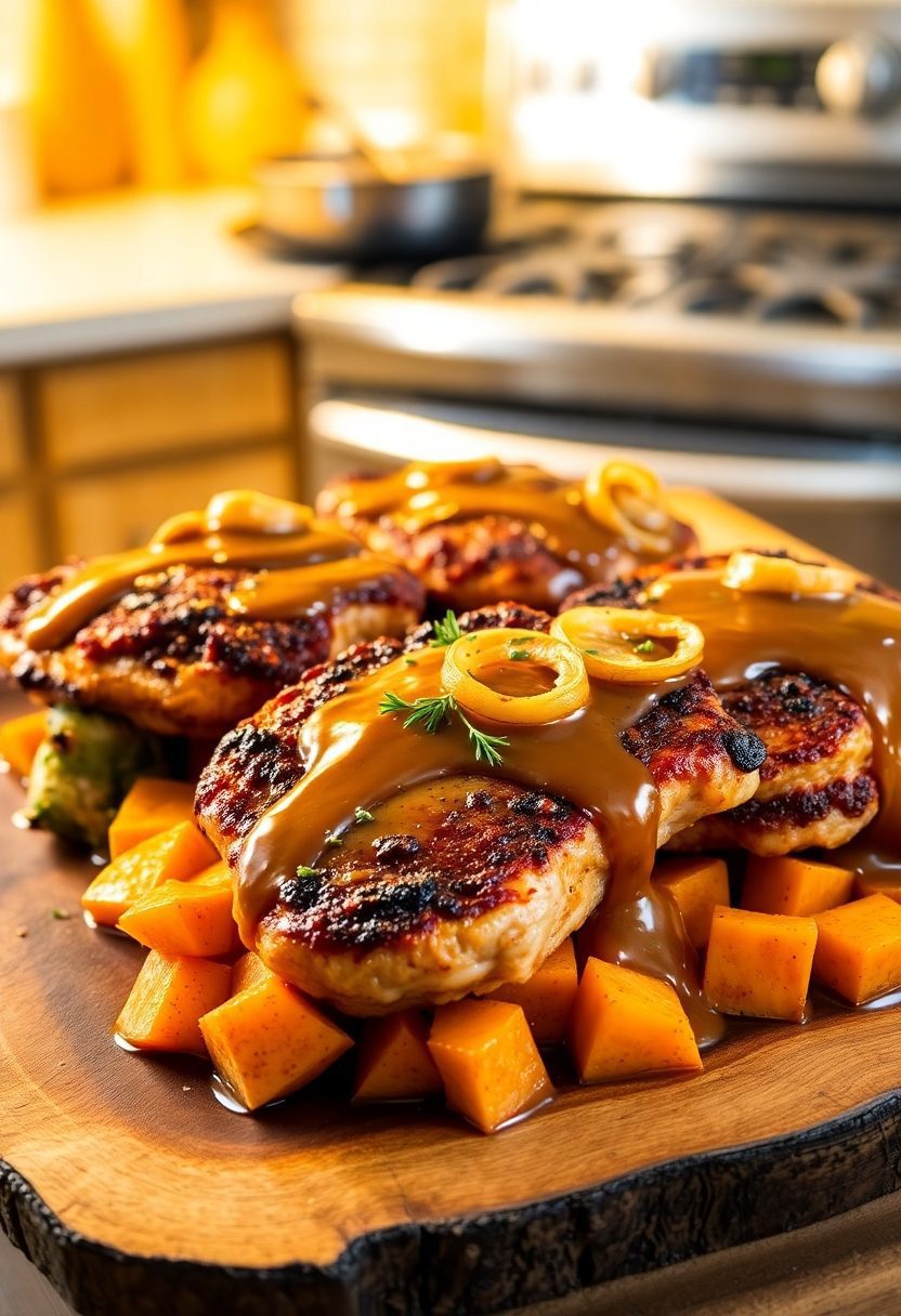 pork and sweet potatoes