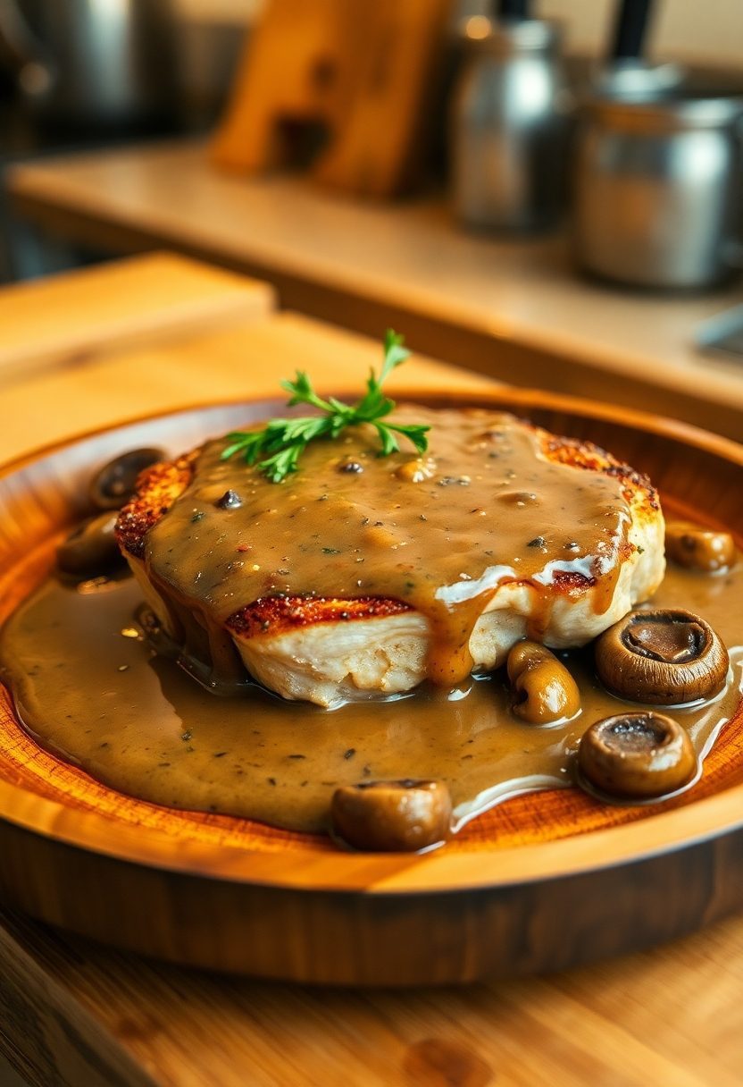 pork chops with gravy