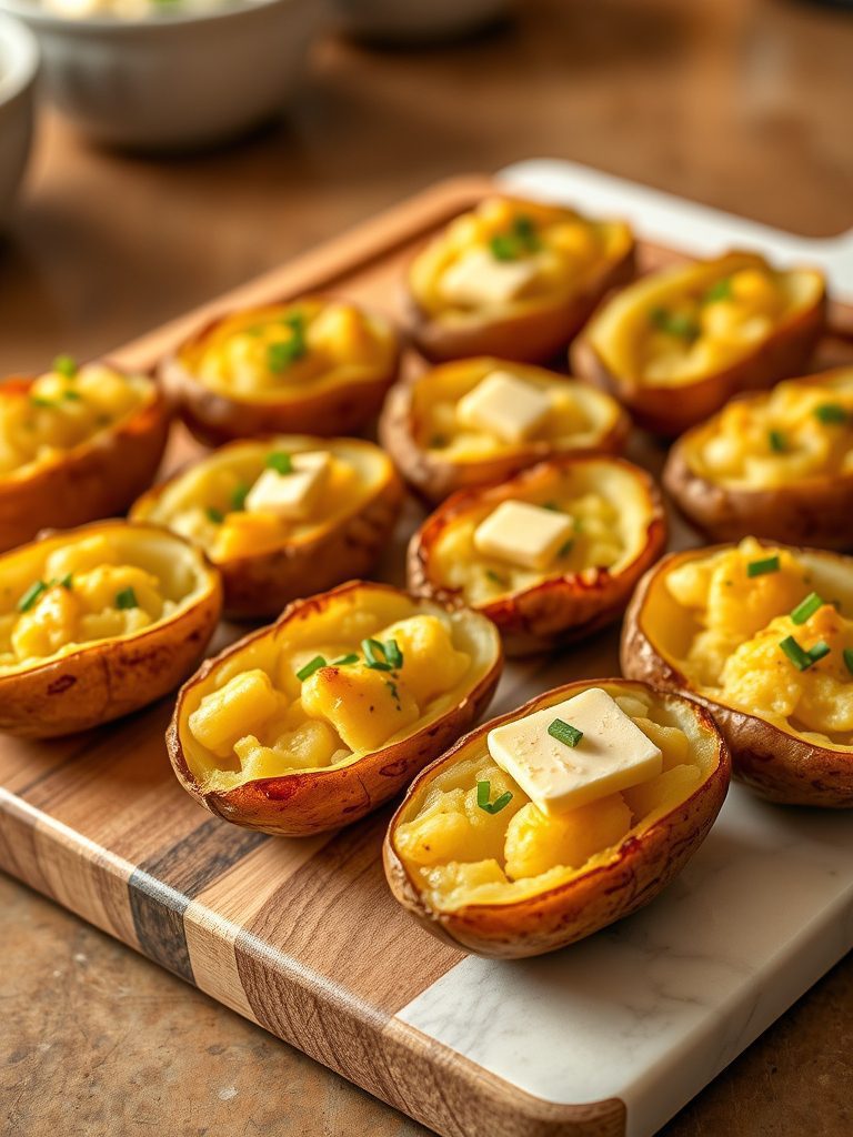 potatoes with cheddar topping
