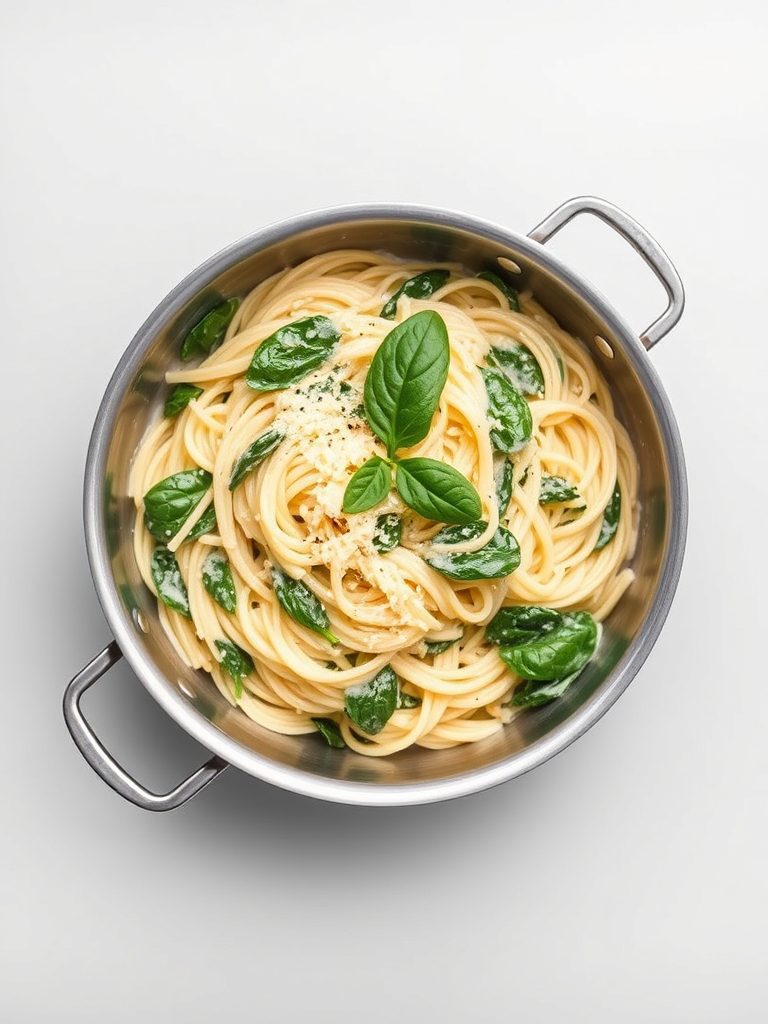 quick pasta with spinach
