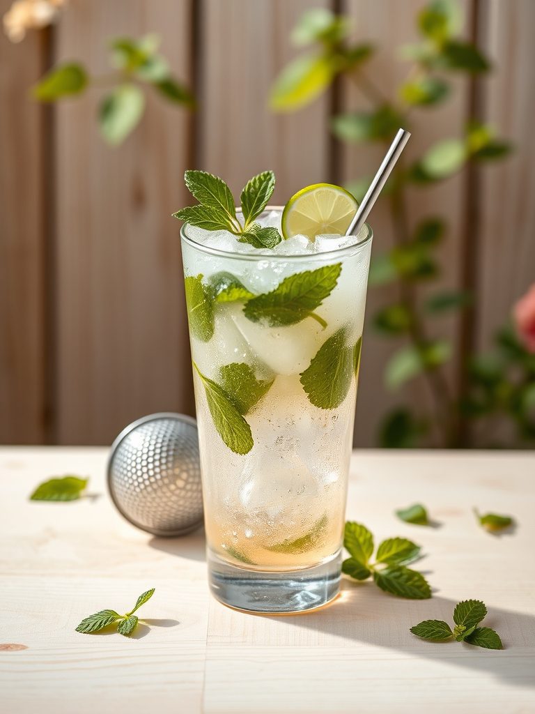 refreshing minty lime drink