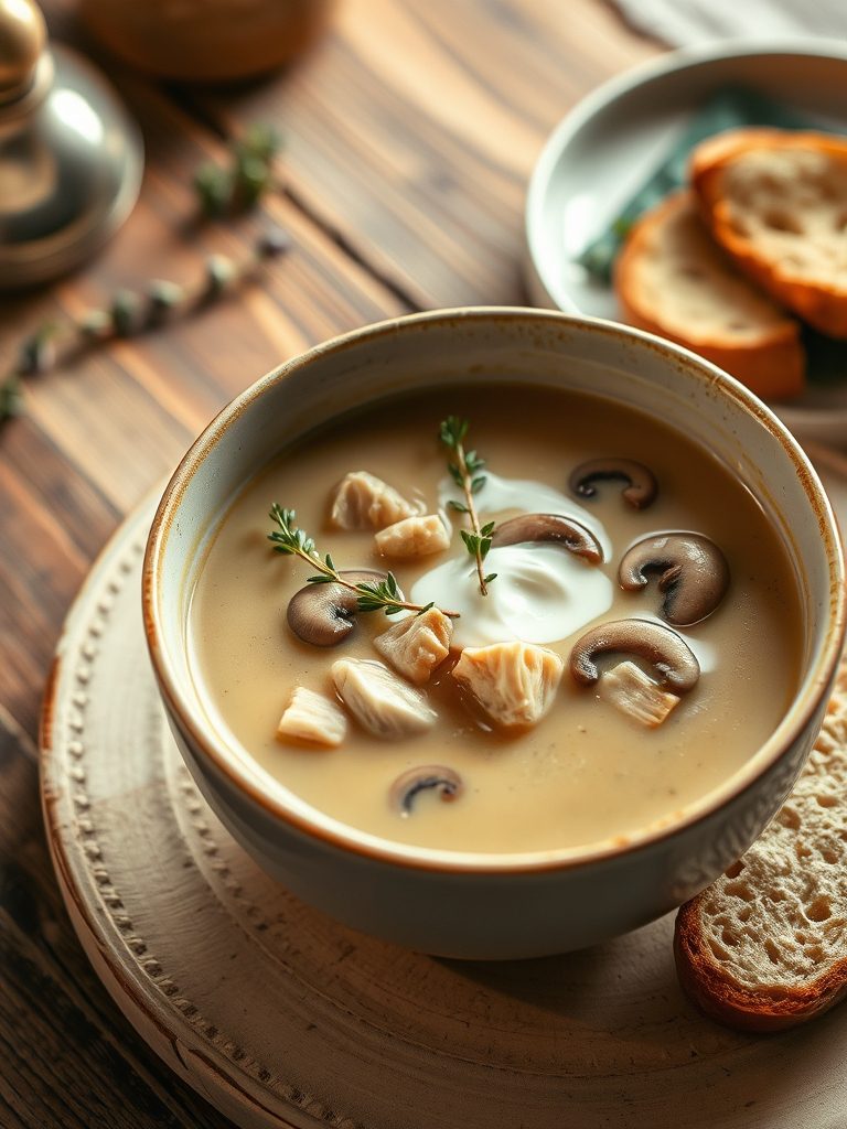rich creamy chicken broth