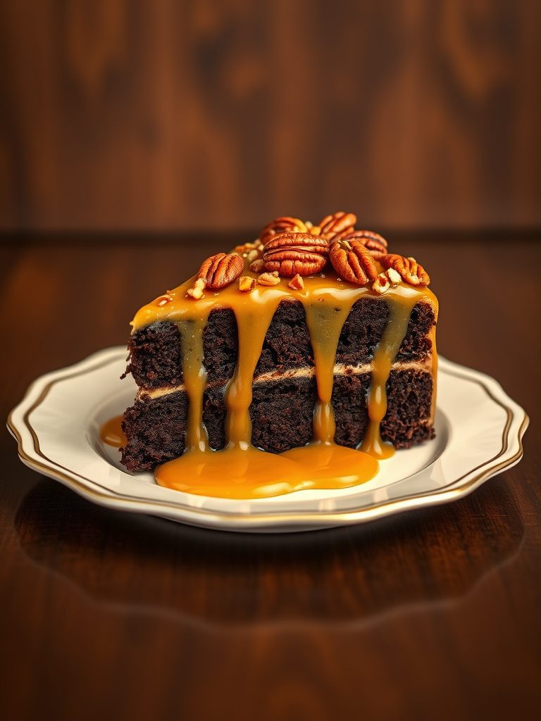 rich dessert with nuts