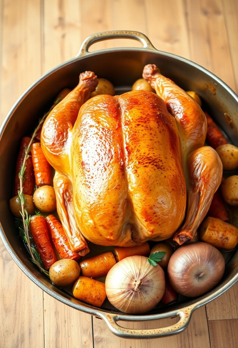 roasted chicken and vegetables