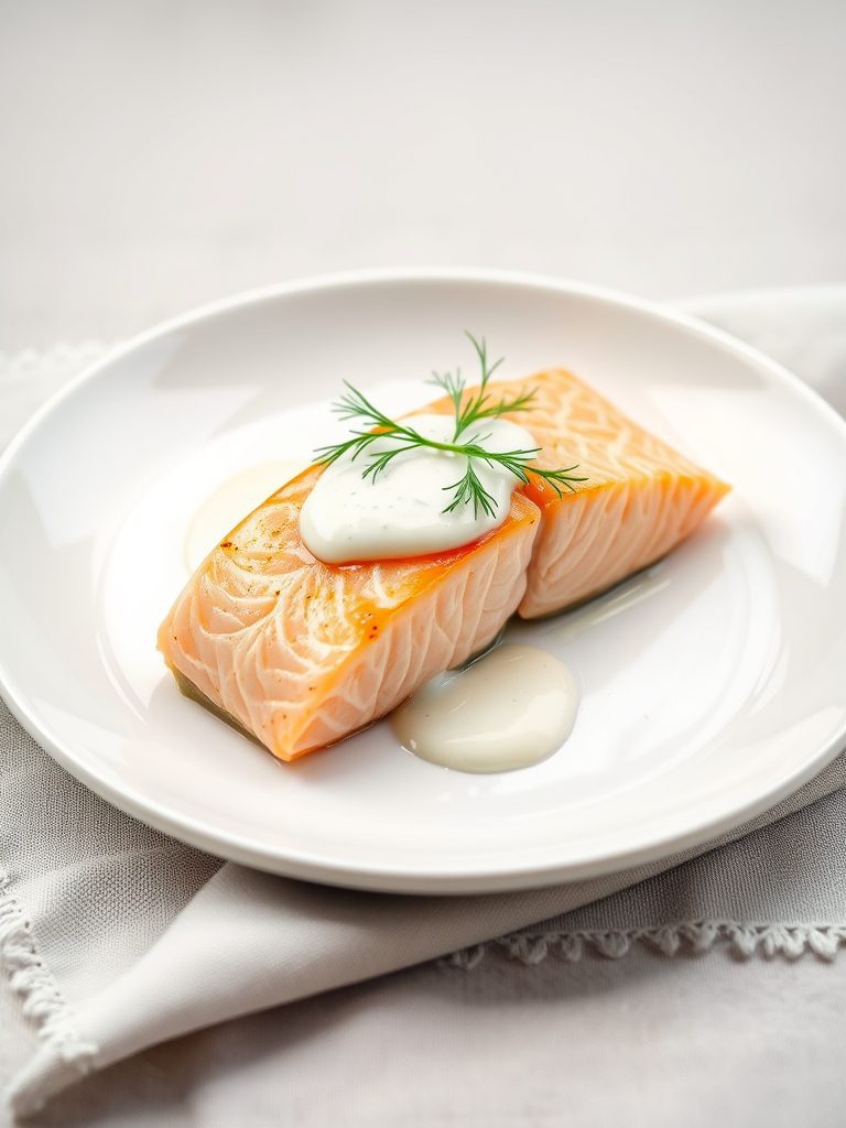 salmon cooked with dill