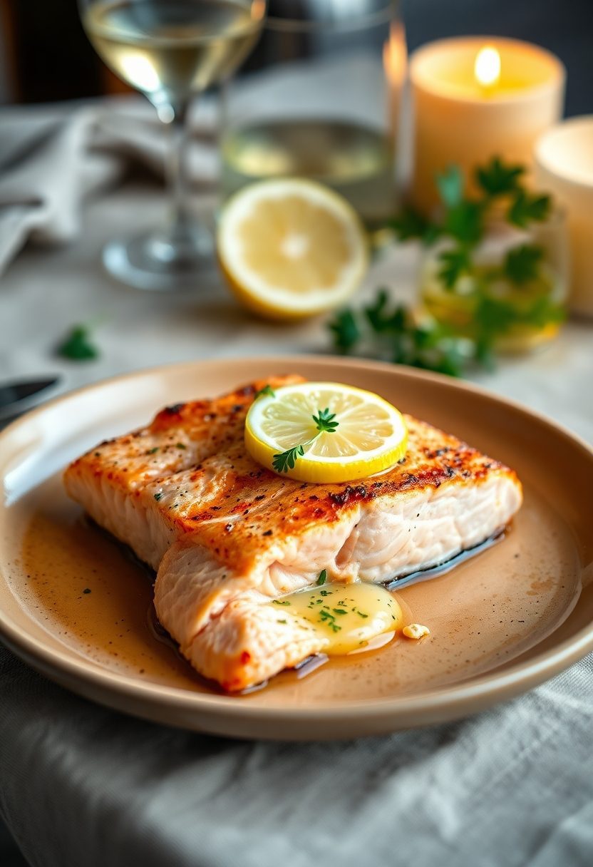 salmon cooked with herbs