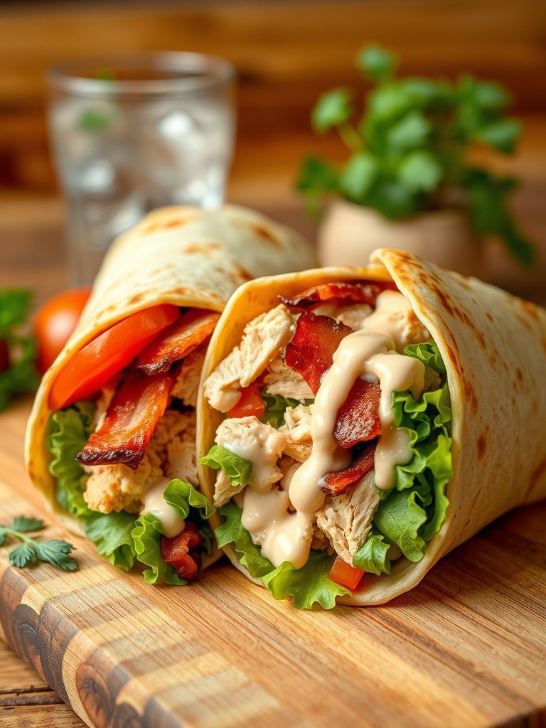 savory chicken bacon roll