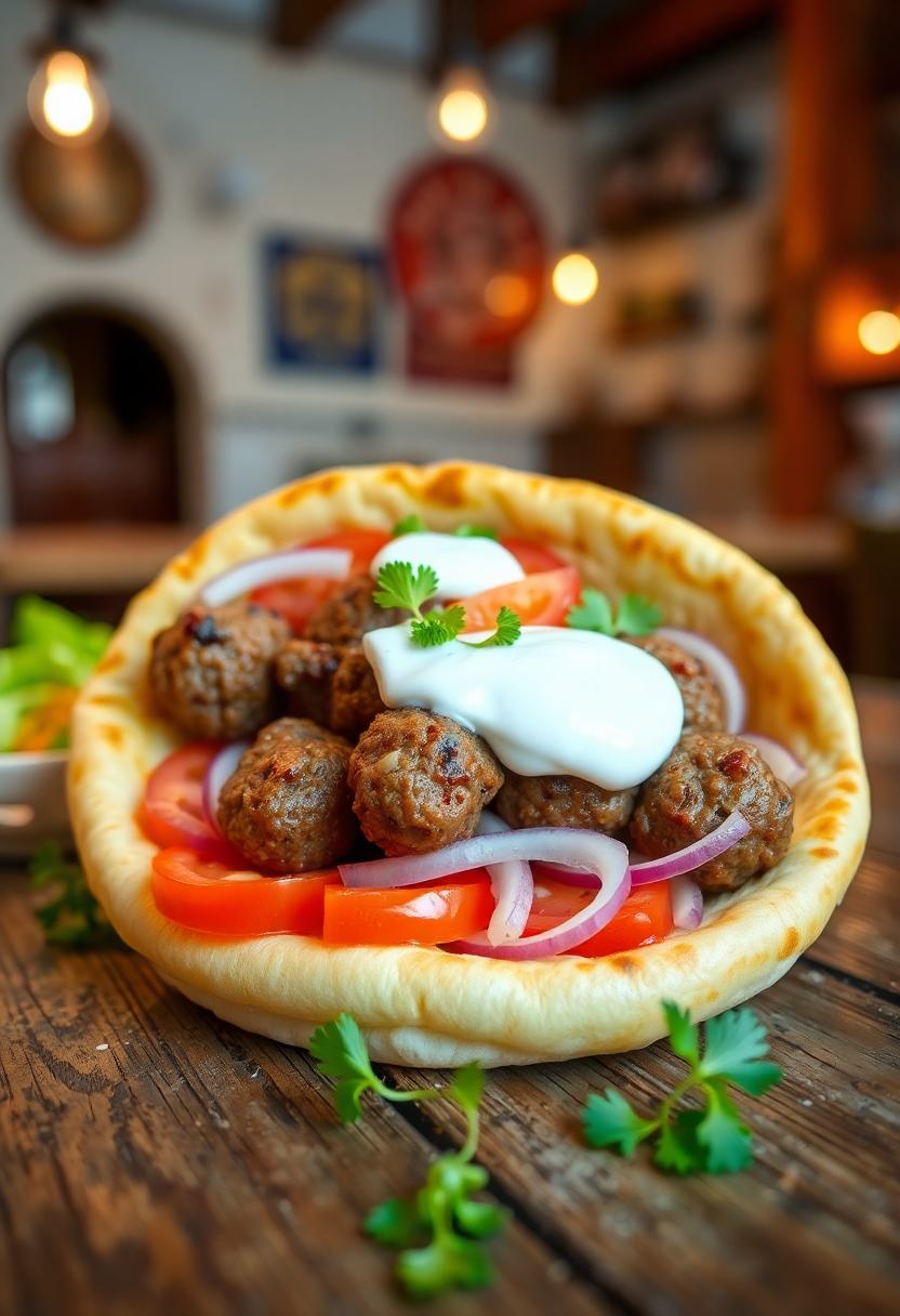 savory greek street food
