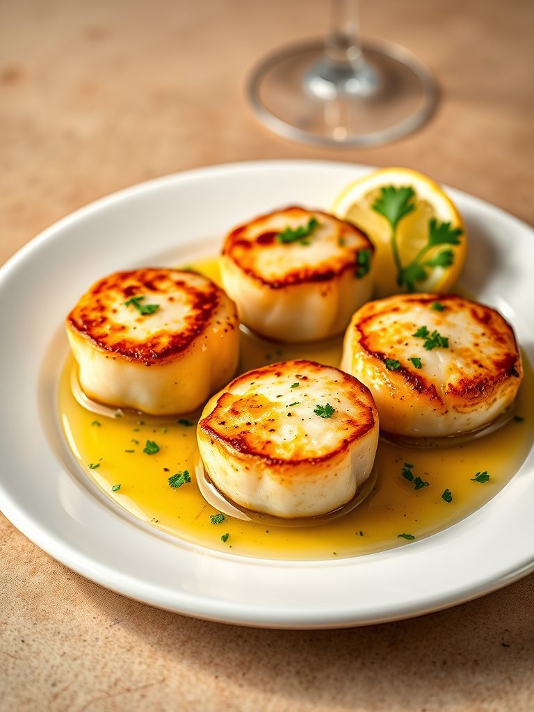 scallops cooked in garlic
