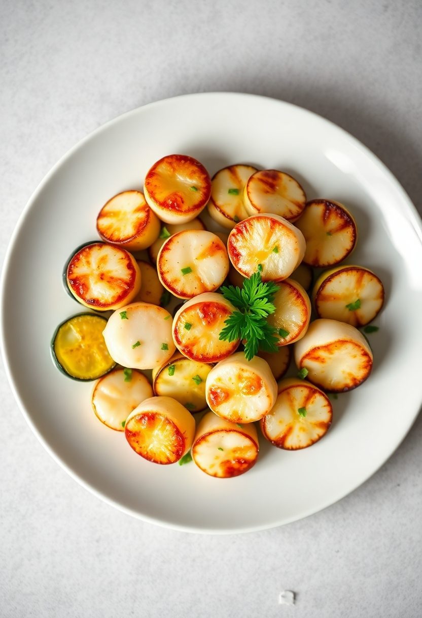 scallops cooked with zucchini