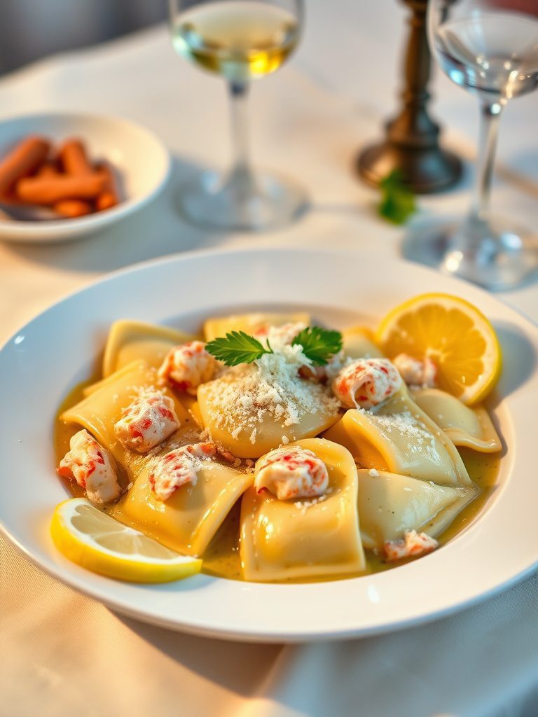 seafood pasta with butter
