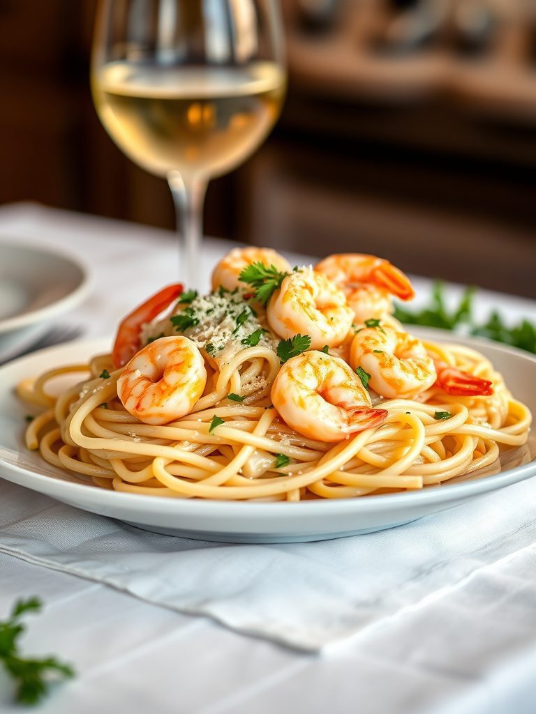 seafood with garlic shrimp