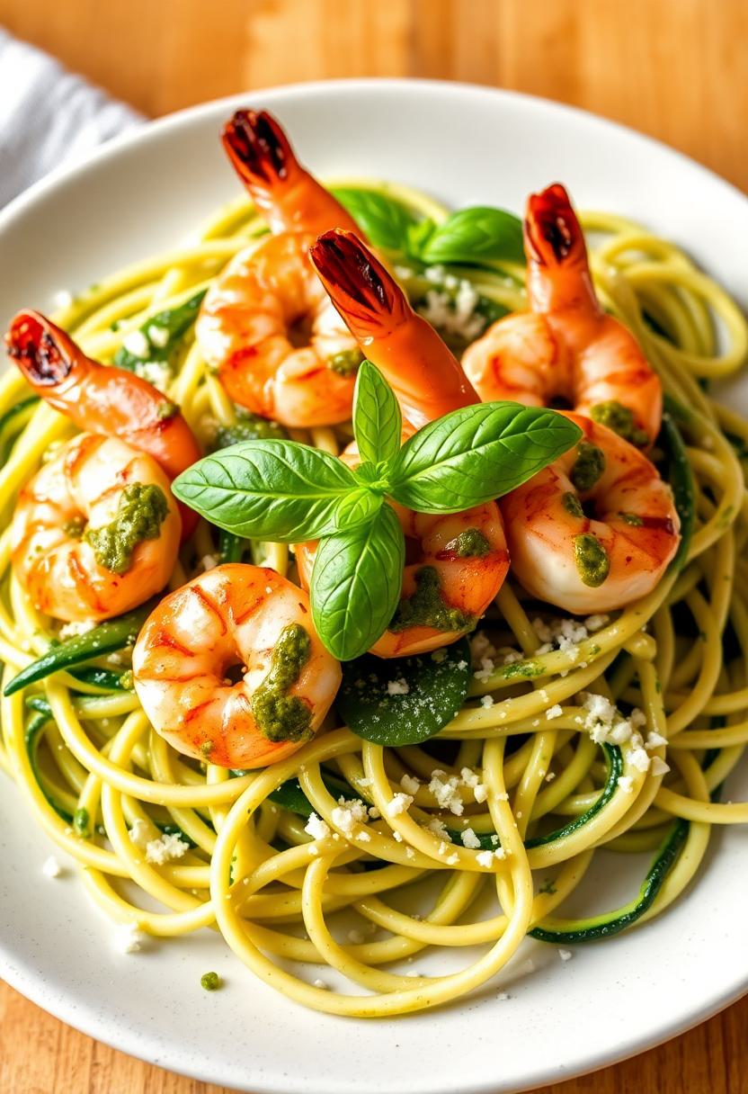 shrimp with zucchini noodles