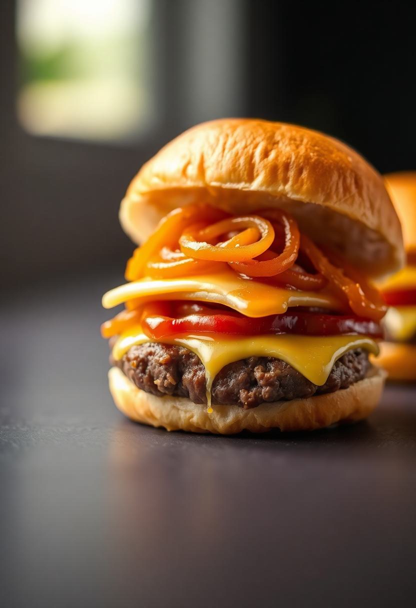 sliders with caramelized onions
