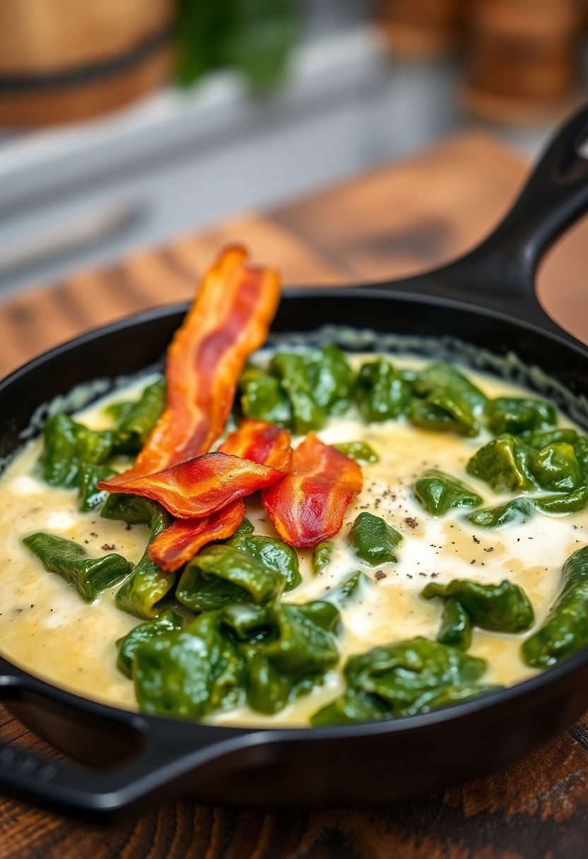 smoked bacon greens recipe