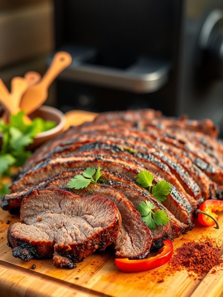 smoked meat with spice