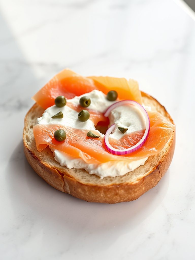 smoked salmon breakfast item