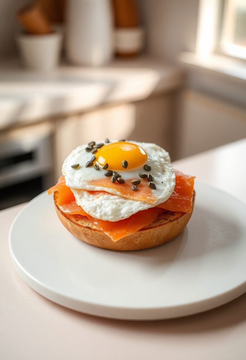 smoked salmon breakfast item