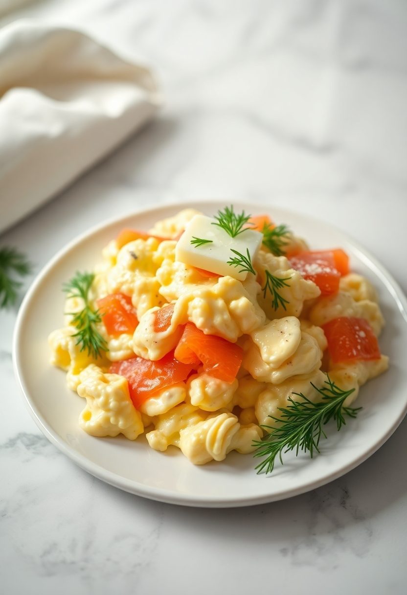 smoked salmon scrambled eggs