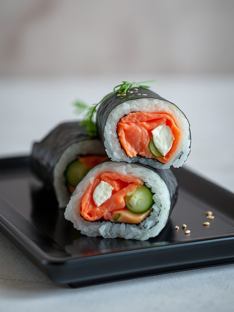smoked salmon sushi delight