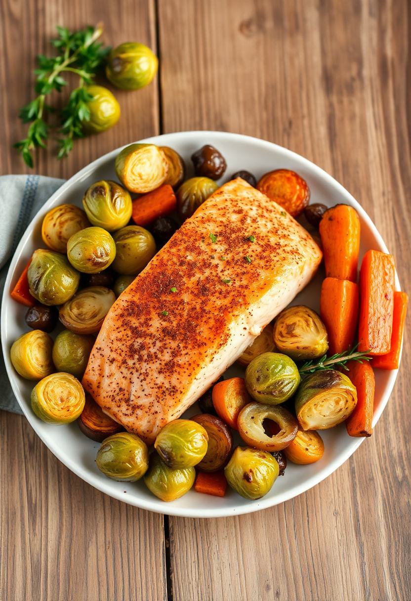 smoked salmon vegetable dish
