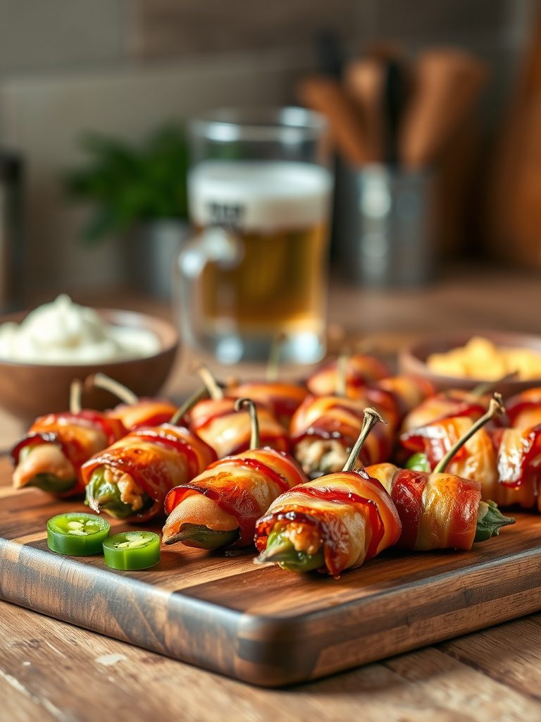 spicy bacon wrapped snacks