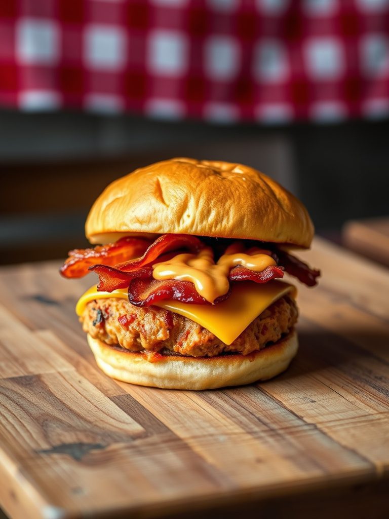 spicy chicken burger dish