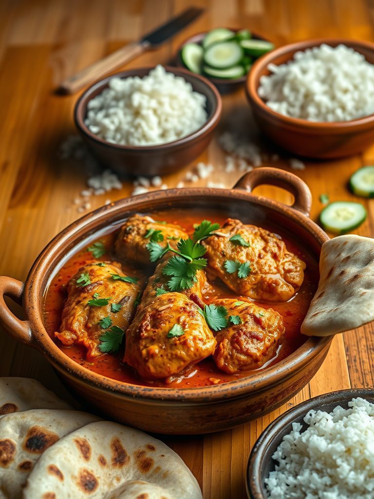 spicy chicken curry dish
